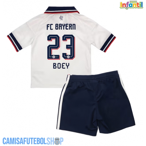 Camisa de time de futebol Bayern Munich Sacha Boey #23 Replicas 2º Equipamento Infantil 2026-27 Manga Curta (+ Calças curtas)